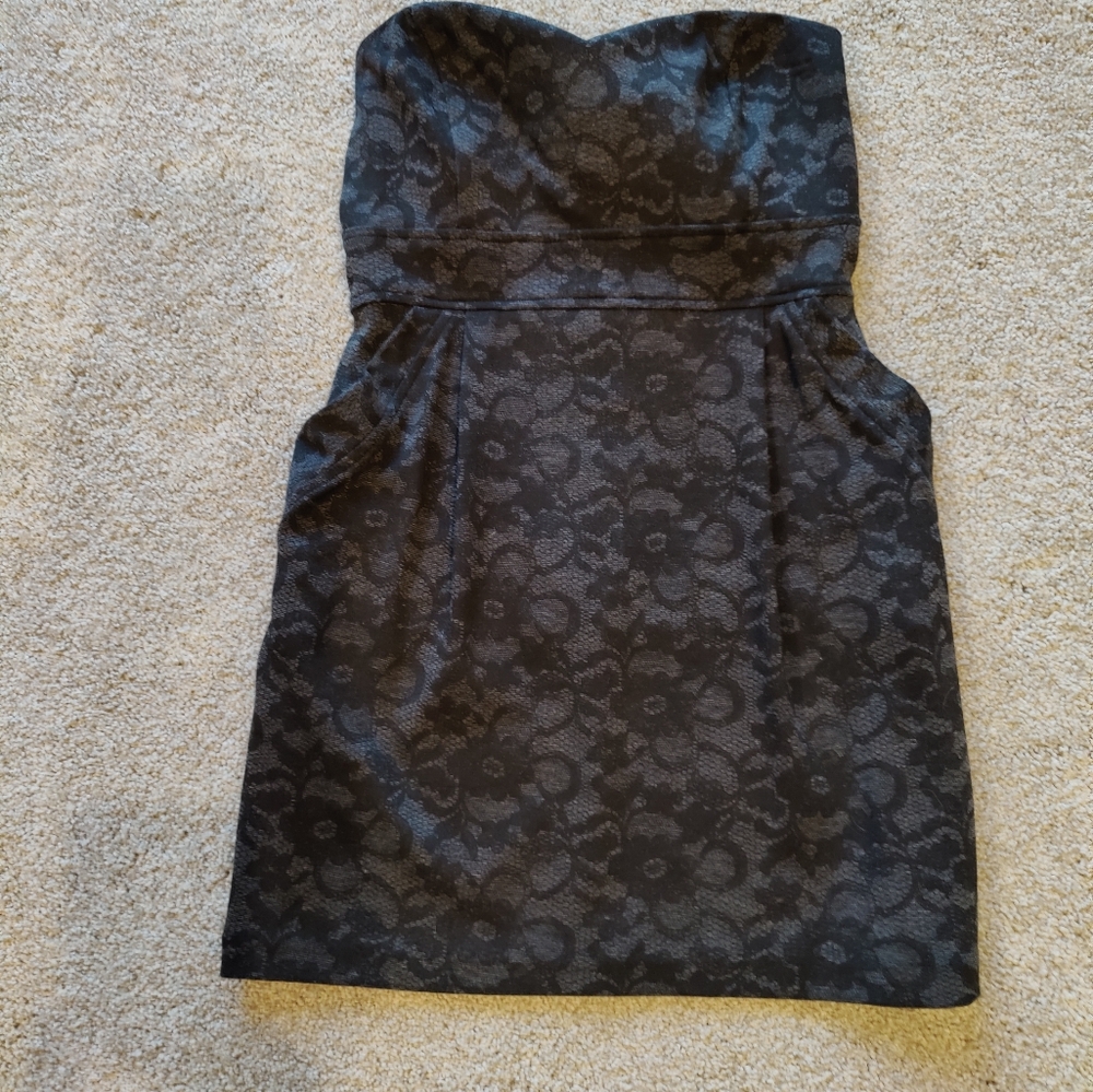 Papaya Black Strapless Dress. So Cute!
